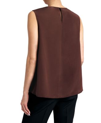 Demi Silk Charmeuse Sleeveless Top