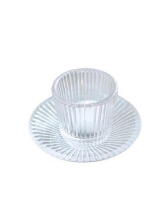  Pressed Glass Tealight / Votive Holders, Set of 4