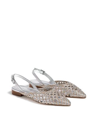 Women's Metallic Nappa Patty Slingback Flat