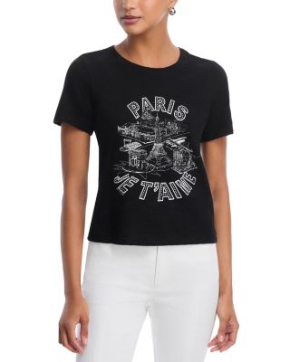 Rhinestone Paris Je T'aime Shrunken Tee