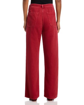 Featherweight Phoebe Drawstring High Rise Wide Leg Jeans in Sienna Stone