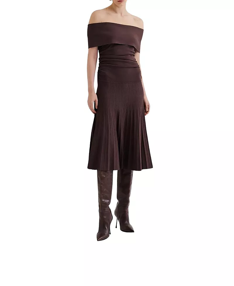 Malina Althena Off Shoulder Knitted Dress