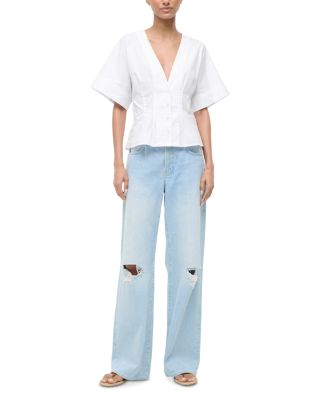 Elle Button Front Top