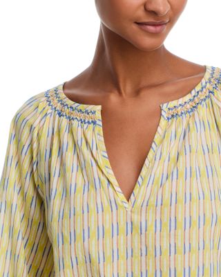 Campbell Check Split Neck Blouse