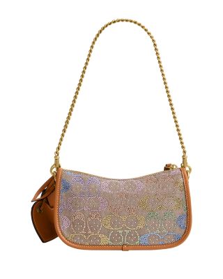 Swinger Mini Crystal Signature Jacquard Shoulder Bag