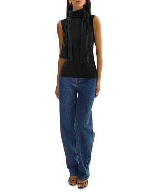 Mock Neck Sleeveless Top