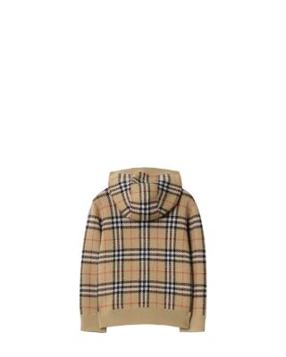 Boys' Check Wool Zip Hoodie - Little Kid, Big Kid