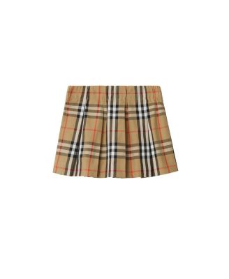Girls' Pleated Check Cotton Skirt - Baby, Little Kid