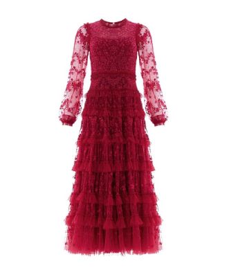 Blossom Long Sleeve Lace Ankle Gown