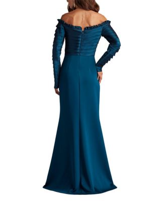  Neena Taffeta Banded Gown