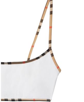  Check Trim Bikini Top