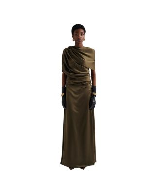 Cassia Draped Fitted Maxi Dress