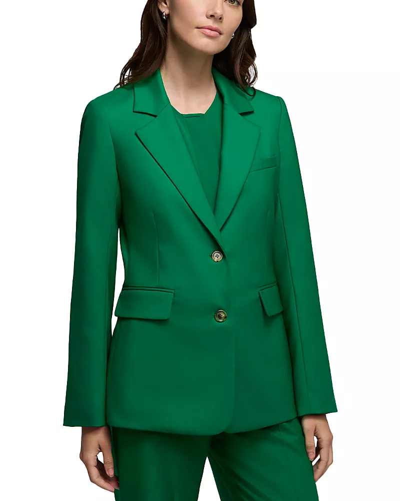 Argent Notch Lapel Two Button Blazer