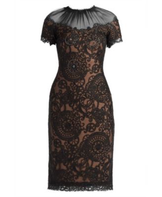  Sable Embroidered Tulle Dress