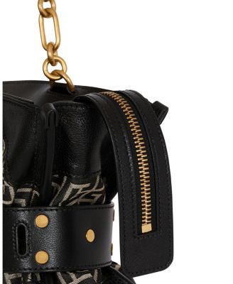  Leather and Monogram Jacquard Anthem Bag