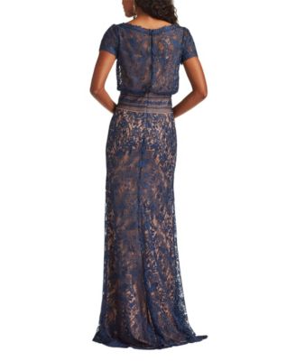 Calista Embroidered Blouson Gown