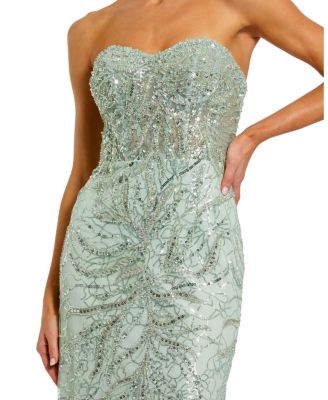 Strapless Embellished Gown