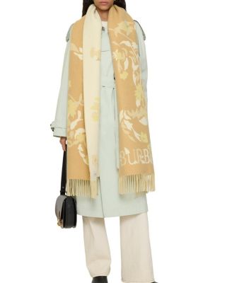  Wide Floral EKD Cashmere Scarf