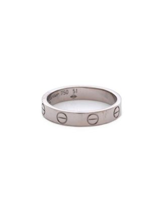 Love Wedding Band Ring 18K White Gold