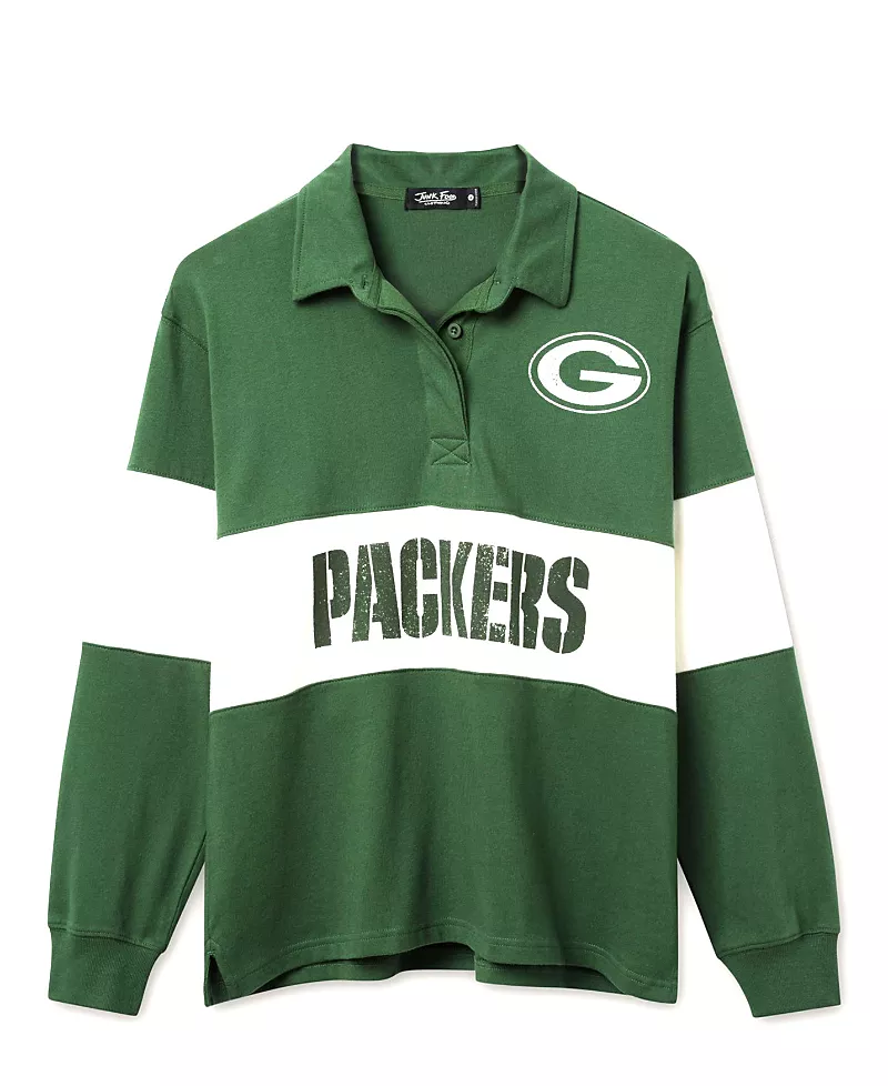 Junk Food Clothing Women's Nfl Green Bay Packers Rugby Long Sleeve Sweater