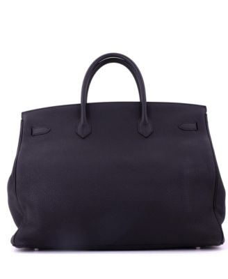 Birkin 40 Handbag Black Togo with Palladium Hardware