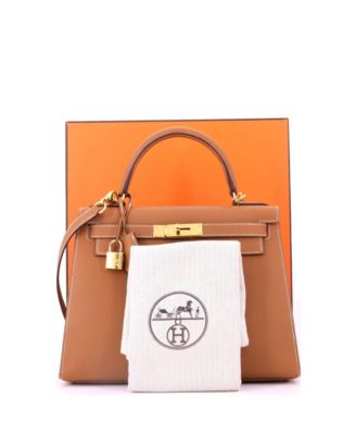 Kelly 28 Handbag Brown Epsom with Gold Hardware