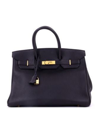 Birkin 35 Handbag Black Togo with Gold Hardware