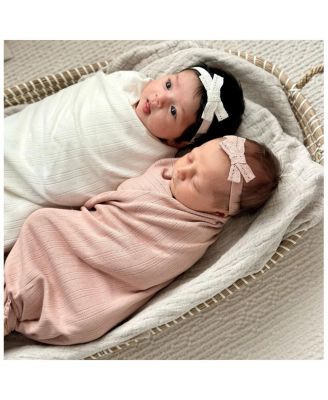  Girls' Lace Trim Pointelle Headband - Baby