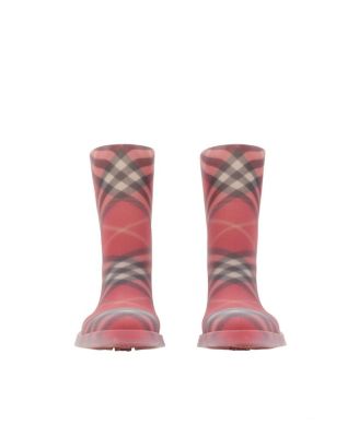 Unisex Check Rubber Marsh High Boots - Toddler, Little Kid