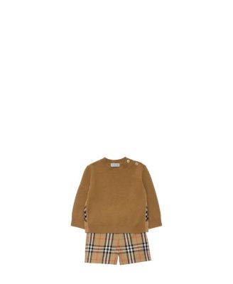 Boys' Check Patch Wool Cashmere Sweater - Baby, Little Kid