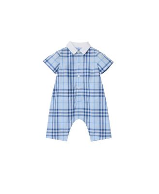  Burberr Check Cotton Playsuit - Baby