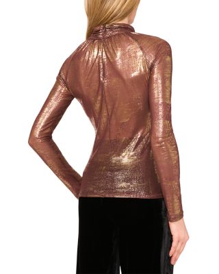 Sofina Ruched Turtleneck Top