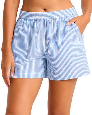 Coastline Striped Cover Up Shorts