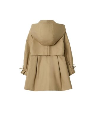 Girls' Cotton Hooded Trench Coat - Little Kid, Big Kid