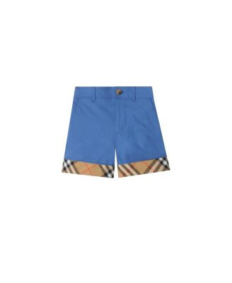 Boys' Check Turn-up Cotton Shorts - Little Kid, Big Kid