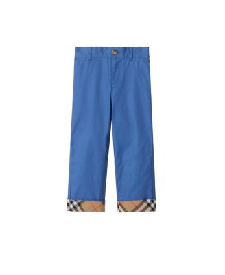 Boys' Check Turn-up Cotton Trousers  - Little Kid, Big Kid