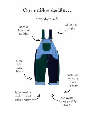 Unisex Blackthorn Patchwork Corduroy Overall - Baby, Little Kid, Big Kid