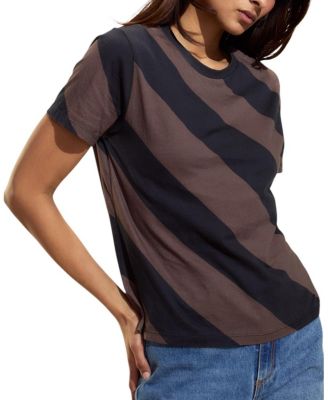 Diagonal Stripe Women's Tee