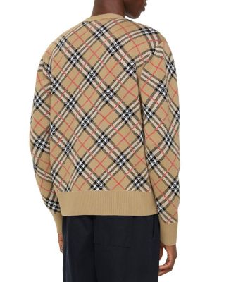  Check Cotton Wool Cardigan