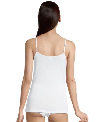 Scoop Neck Spaghetti Strap Camisole with Satin Trim