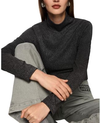   Slim-Fit Lurex Long-Sleeved Top