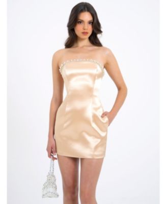  Paisley Strapless Mini Dress