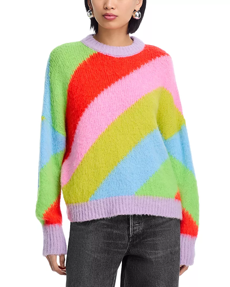 Essentiel Antwerp Color Blocked Crewneck Sweater
