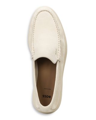 Men's Sienne White Suede Loafers 