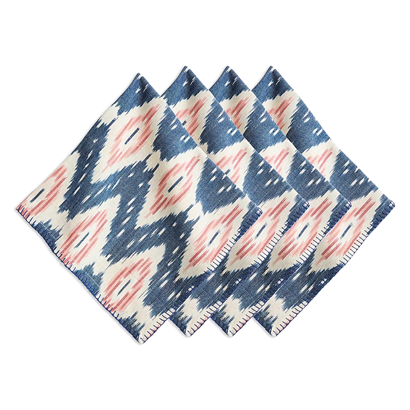 Juliska Ikat Napkins, Set Of 4 In Blue