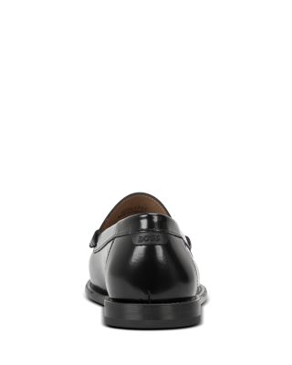 Men's Tevan Black Leather Loafers