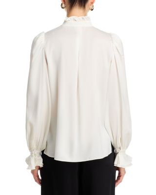 Harley Silk Blend Ruffle Blouse