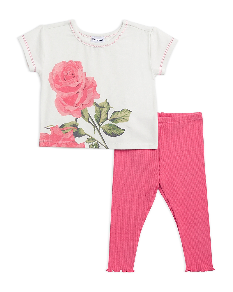 Splendid Girls' In Full Bloom Short Sleeved Tee & Pants Set - Baby