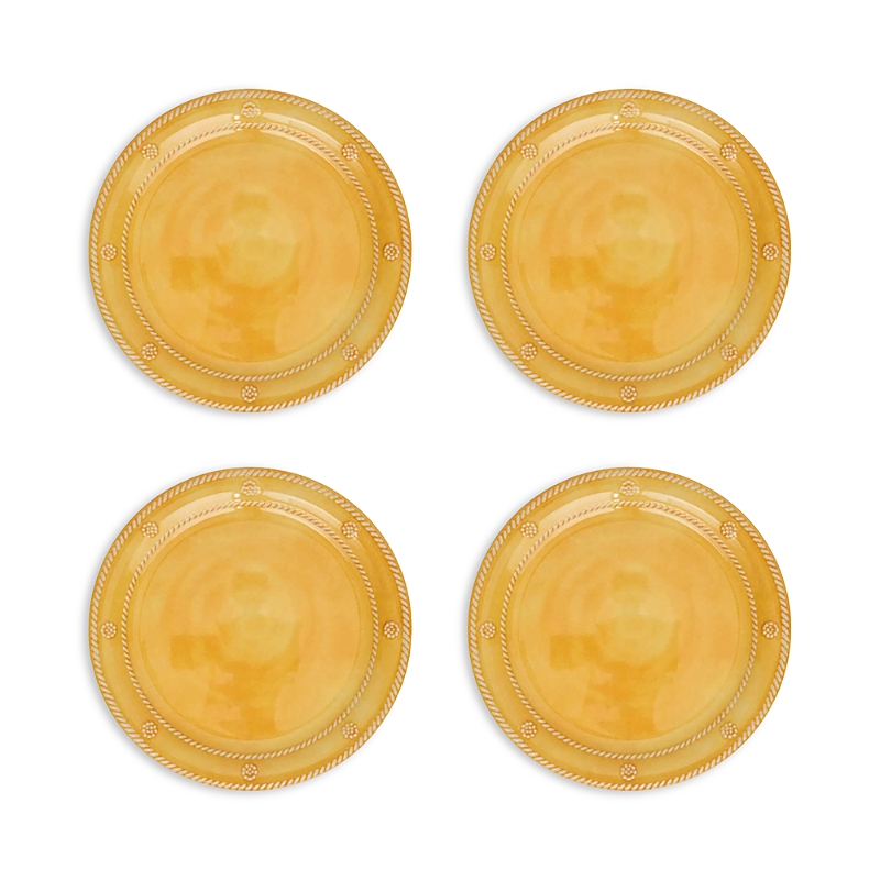 Juliska Berry & Thread Melamine Dessert/salad Plate, Set Of 4 In Yellow
