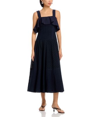 Broderie Anglaise Midi Dress